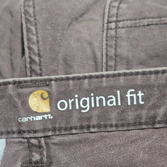 CARHARTT WOMENS SIZE 2 SHORT CARPENTER JEANS BROWN 30 X 28 - Picture 6 of 10